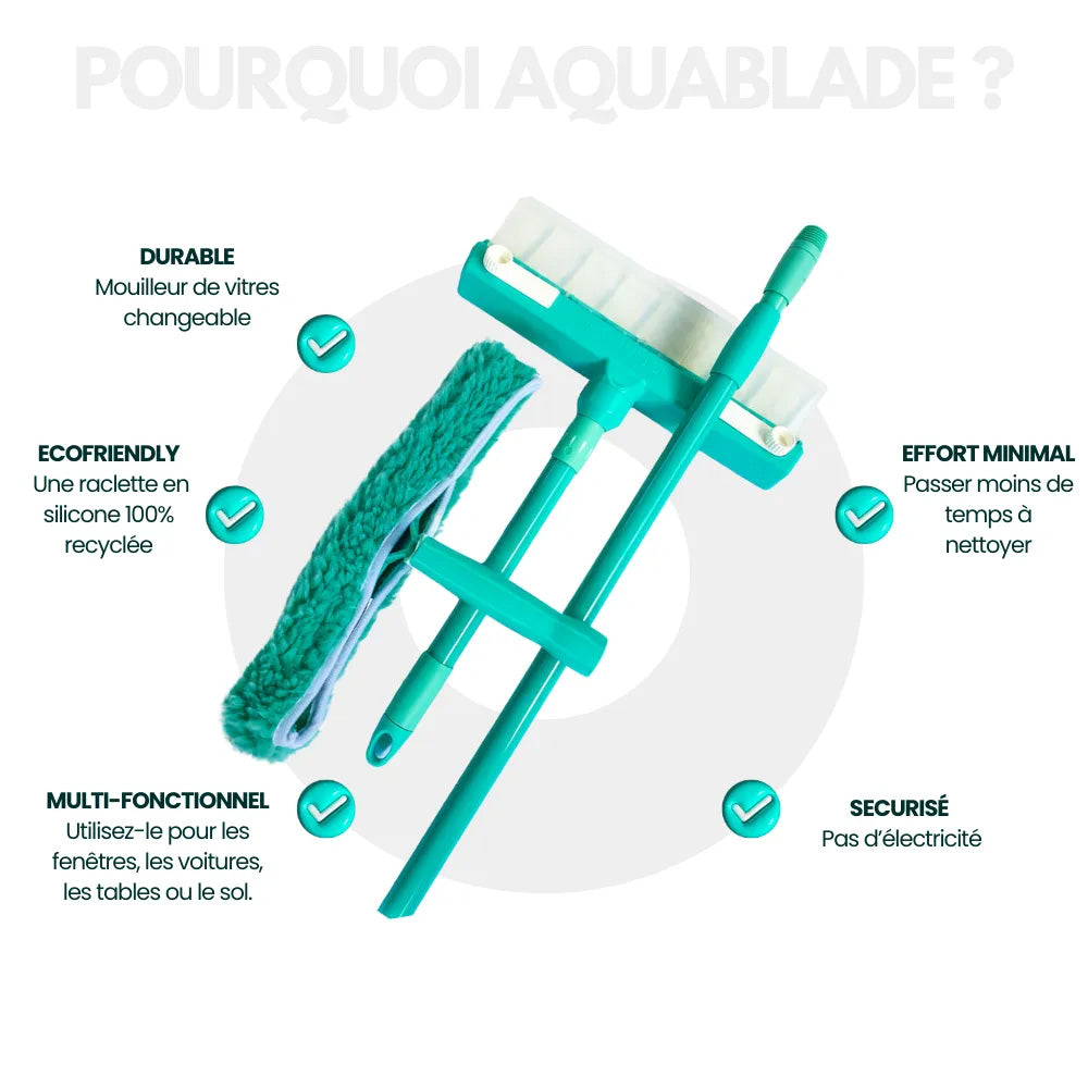 AquaBLADE – Kit Raclette à Vitres en Silicone